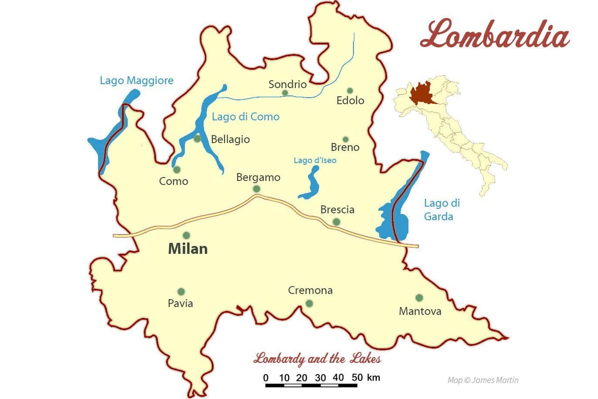 نقشہ کے ملاپ کے lombardy