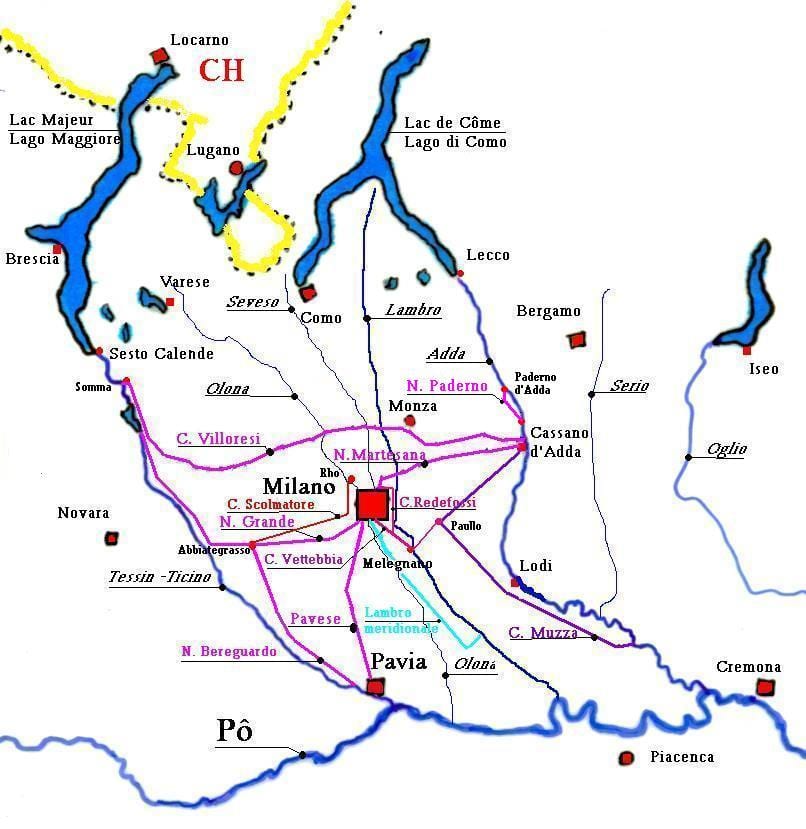 نقشہ کے ملاپ کے navigli ضلع