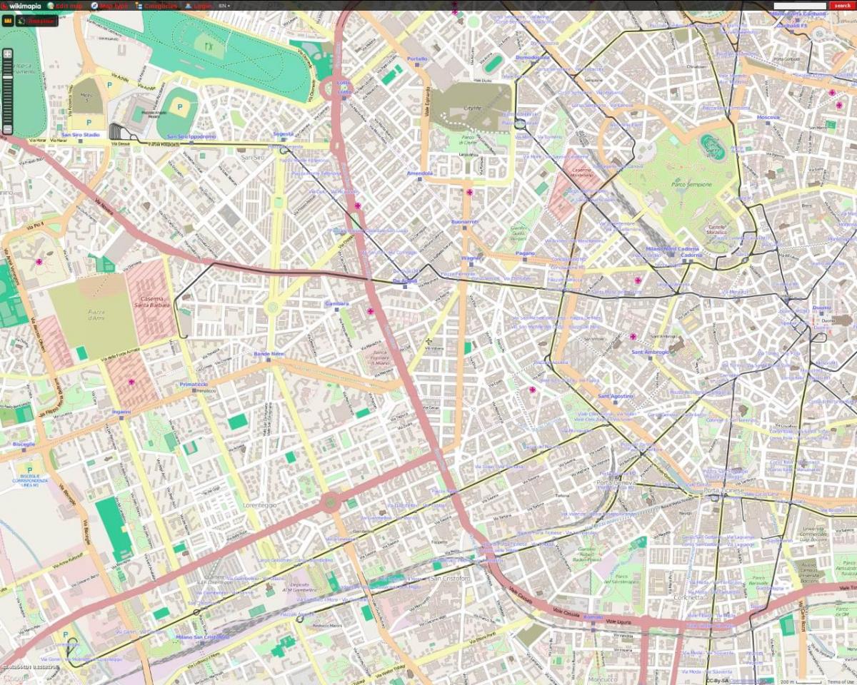 میلان سان siro نقشہ