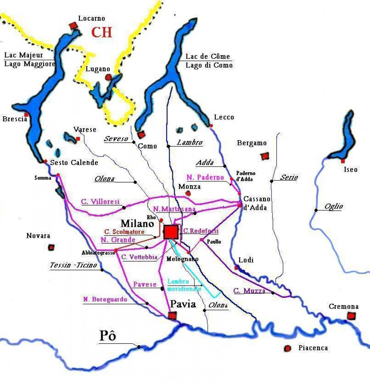 نقشہ کے ملاپ کے navigli ضلع