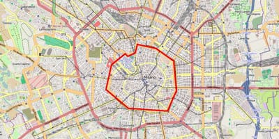 میلان کے علاقے سی نقشہ